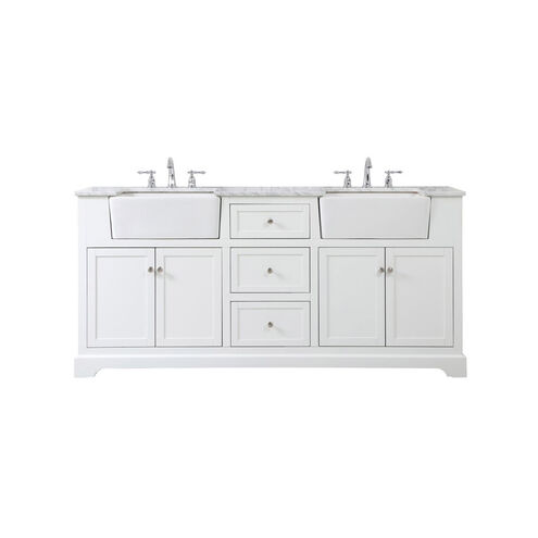 Franklin 72 X 22 X 35 inch White Bathroom Vanity Cabinet