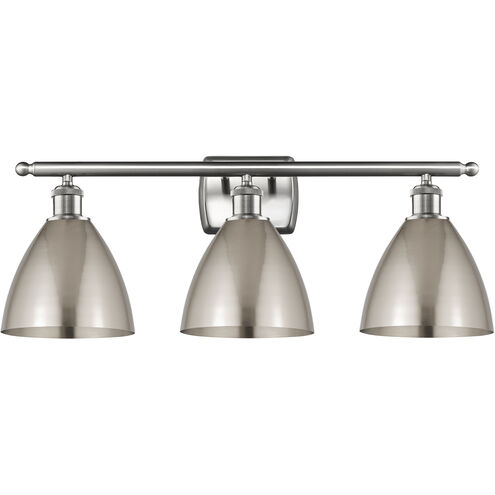 Ballston Dome 3 Light 28 inch Brushed Satin Nickel Bath Vanity Light Wall Light