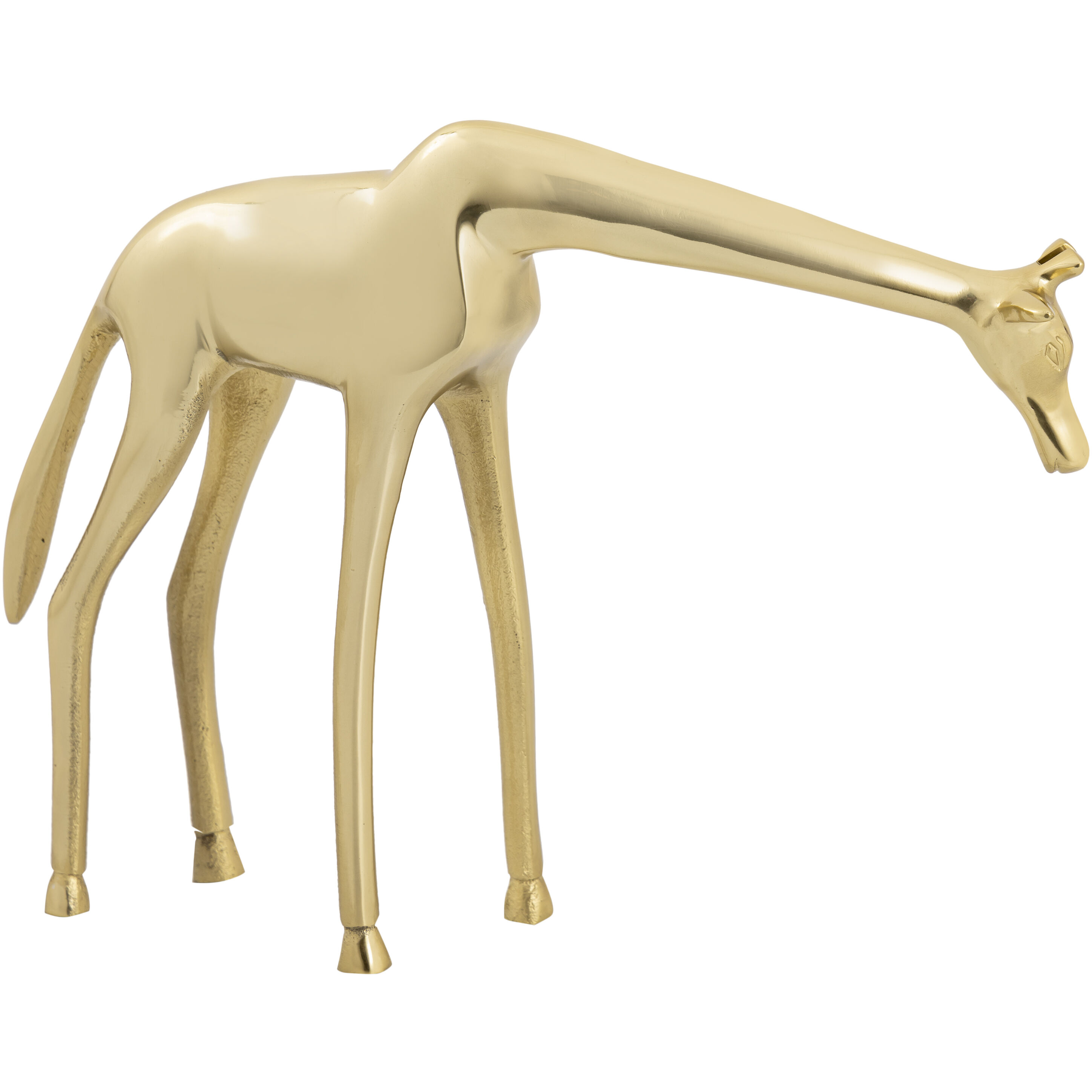 Brass Giraffe 9 X 3.75 inch Sculpture