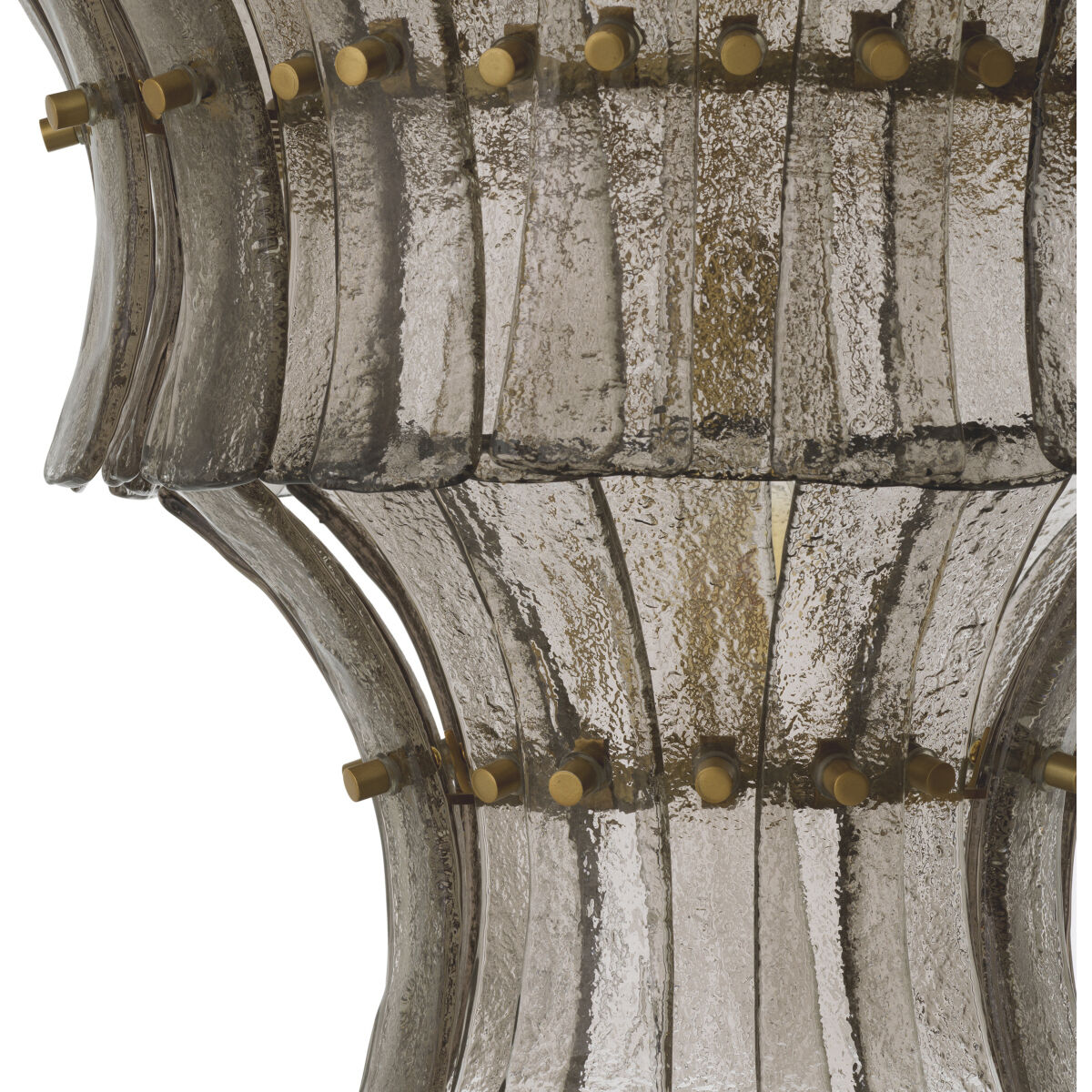 Toscano 10 Light 26.38 inch Antique Brass Chandelier Ceiling Light in Smoke Glass