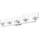 Bernardino 5 Light 44 inch Polished Chrome Vanity Wall Sconce Wall Light