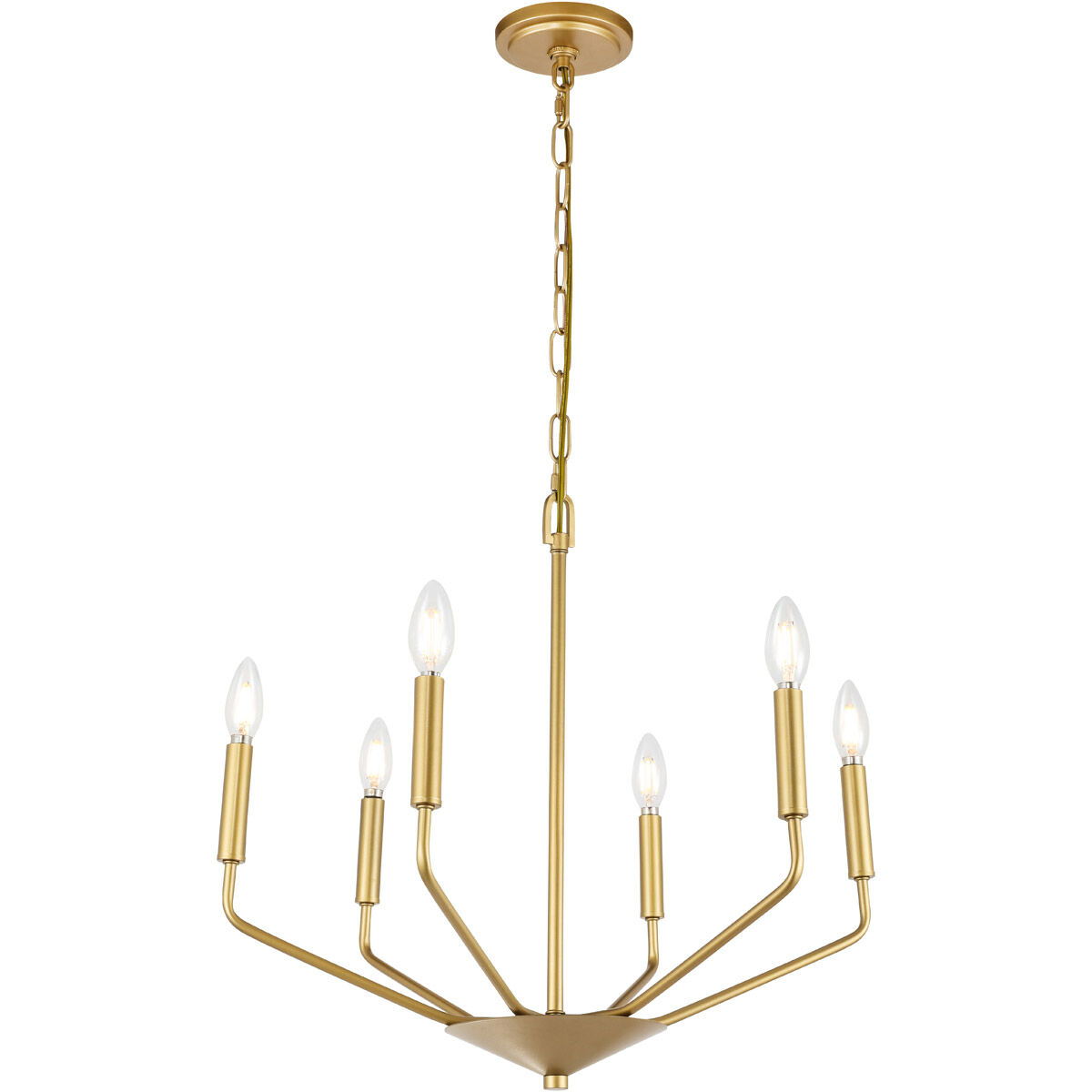 Enzo 6 Light 22 inch Brass Pendant Ceiling Light