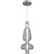 Bolla LED 28 inch Classic Silver Pendant Ceiling Light in Smoke, Mandrel