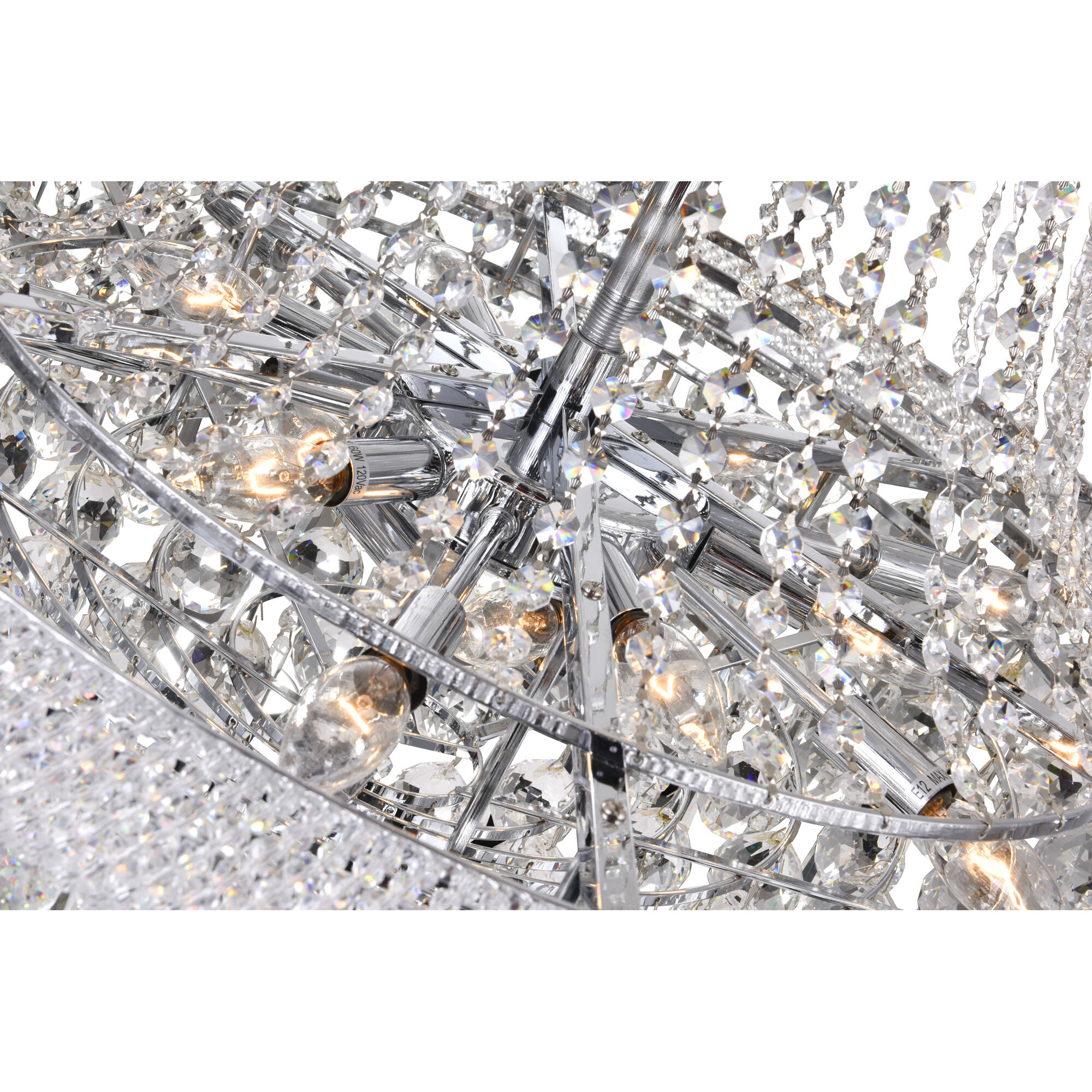Kingdom 18 Light 30 inch Chrome Down Chandelier Ceiling Light