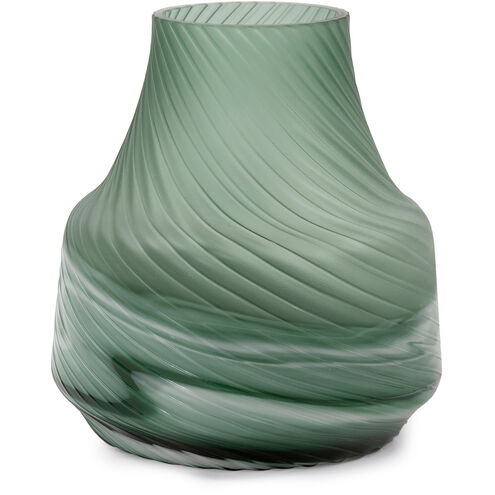Teal Swirl 9 X 8 inch Vase, Small