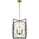 Titans Trace 4 Light 19 inch Sand Coal/Painted Honey Gold Pendant Ceiling Light