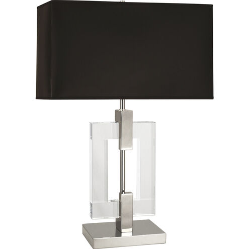 Lincoln 29 inch 150.00 watt Polished Nickel Table Lamp Portable Light in Black With Matte Silver