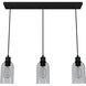 Lochemeade 3 Light 5 inch Natural Iron Linear Cluster Pendant Ceiling Light