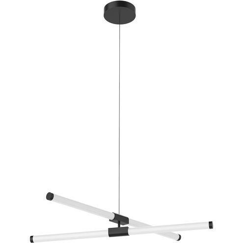 Akari LED 35.5 inch Black Chandelier Ceiling Light