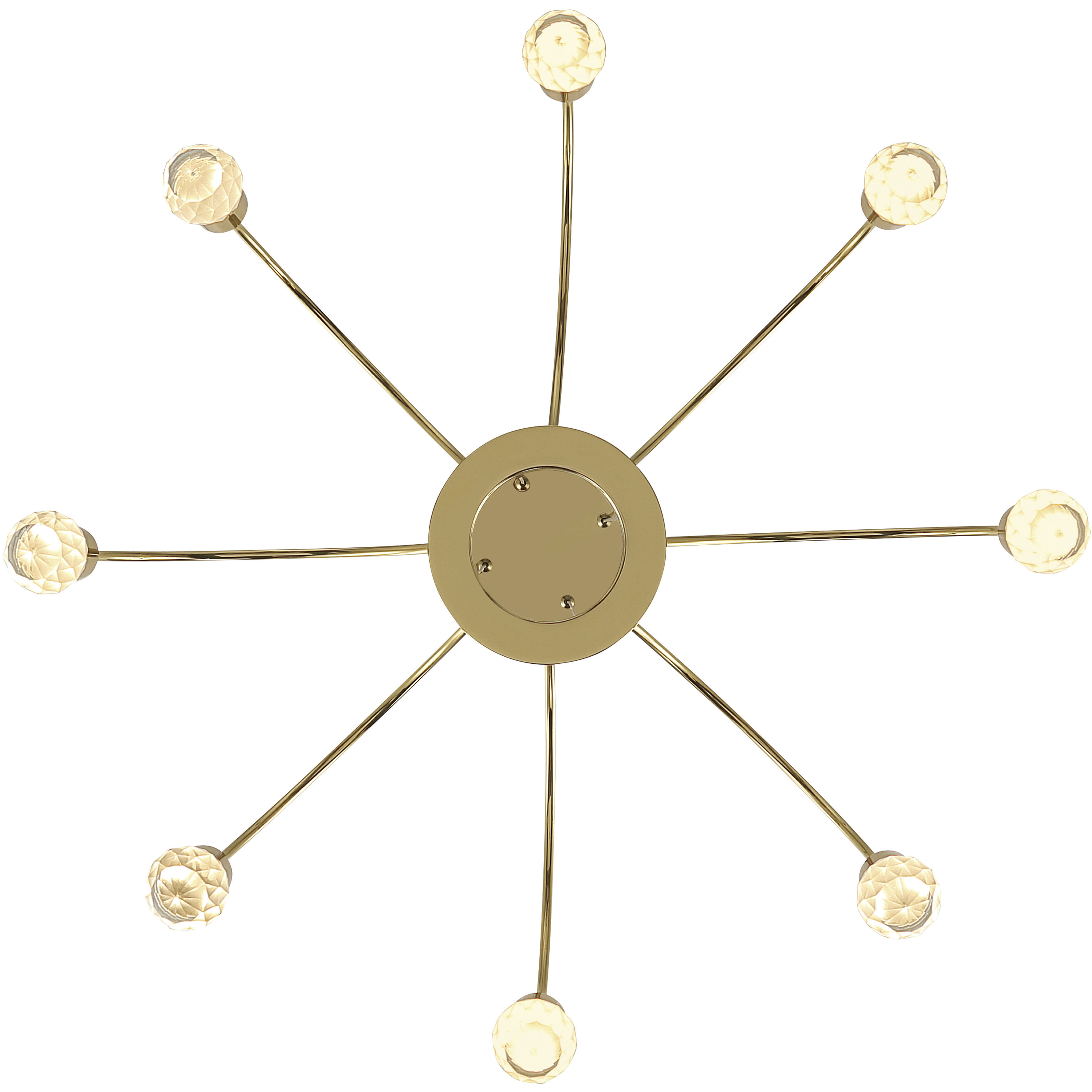 Yep Vario 8 Light 25.25 inch Titanium Gold Chandelier Ceiling Light