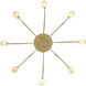 Yep Vario 8 Light 25.25 inch Titanium Gold Chandelier Ceiling Light
