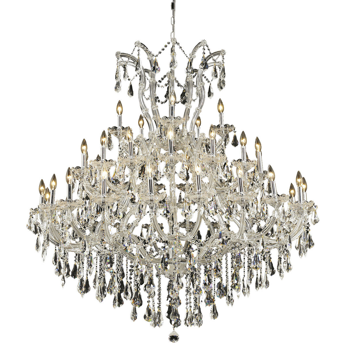 Maria Theresa 41 Light 52 inch Chrome Foyer Ceiling Light in Clear, Royal Cut