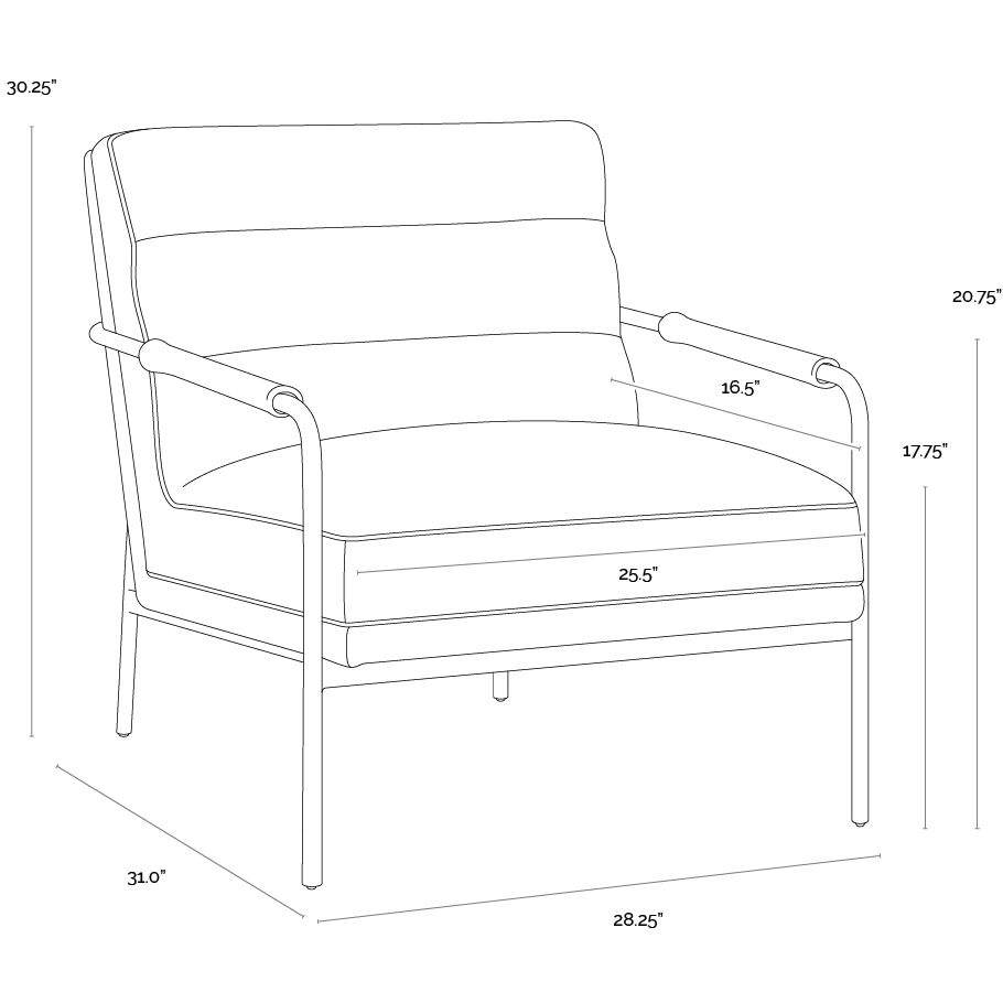 Tristen Nono Cream / Nono Dark Green Lounge Chair