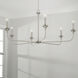 Presley 6 Light 49 inch Brushed Nickel Chandelier Ceiling Light