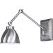 Maggie 5.25 inch Pewter Swingarm Sconce Wall Light