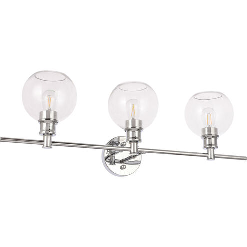 Syracuse 3 Light 28 inch Chrome Wall sconce Wall Light