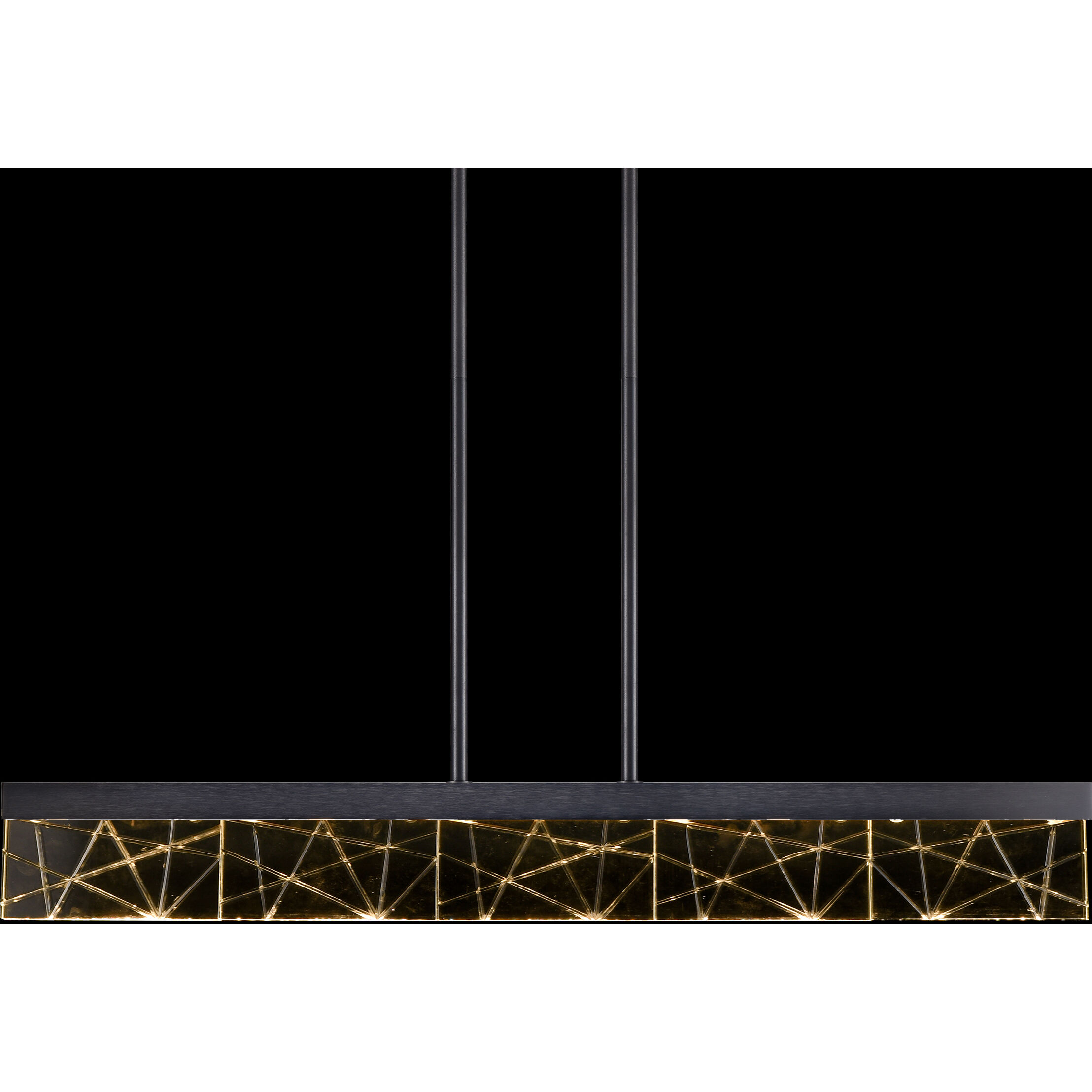 Lucus 1 Light 43.25 inch Satin Brushed Black Linear Pendant Ceiling Light