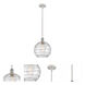 Ballston Large Deco Swirl LED 10 inch White and Polished Chrome Pendant Ceiling Light, Ballston