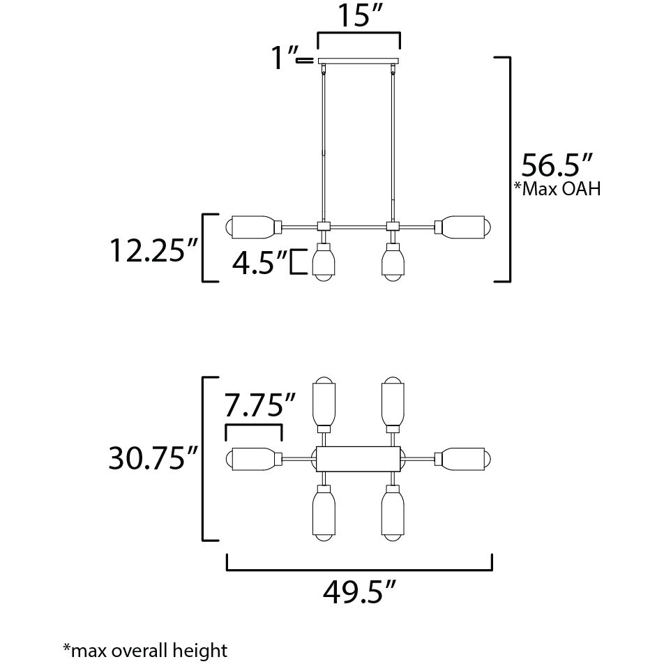 Pompeii Linear Pendant Ceiling Light