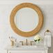 Athena 30.25 X 30.25 inch French Gold with Natural Seagrass Wall Mirror