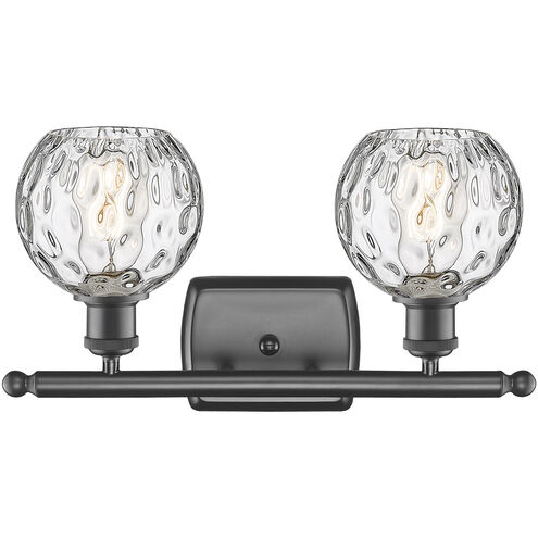 Ballston Athens Water Glass 2 Light 16 inch Oil Rubbed Bronze Bath Vanity Light Wall Light