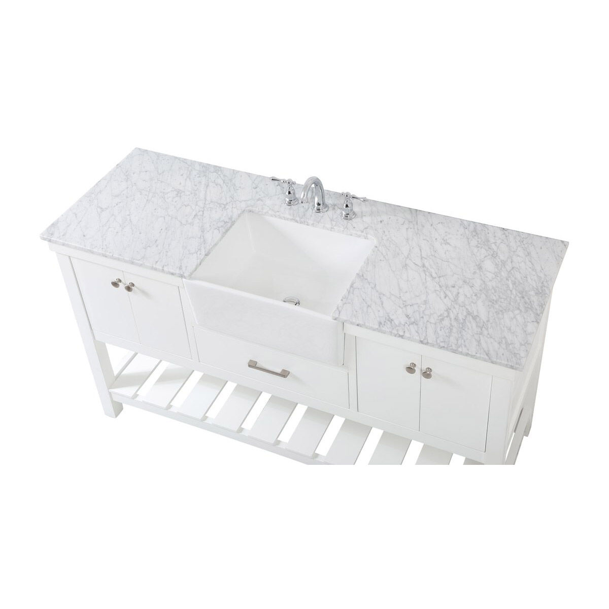 Clement 60 X 22 X 34.13 inch White Bathroom Vanity Cabinet