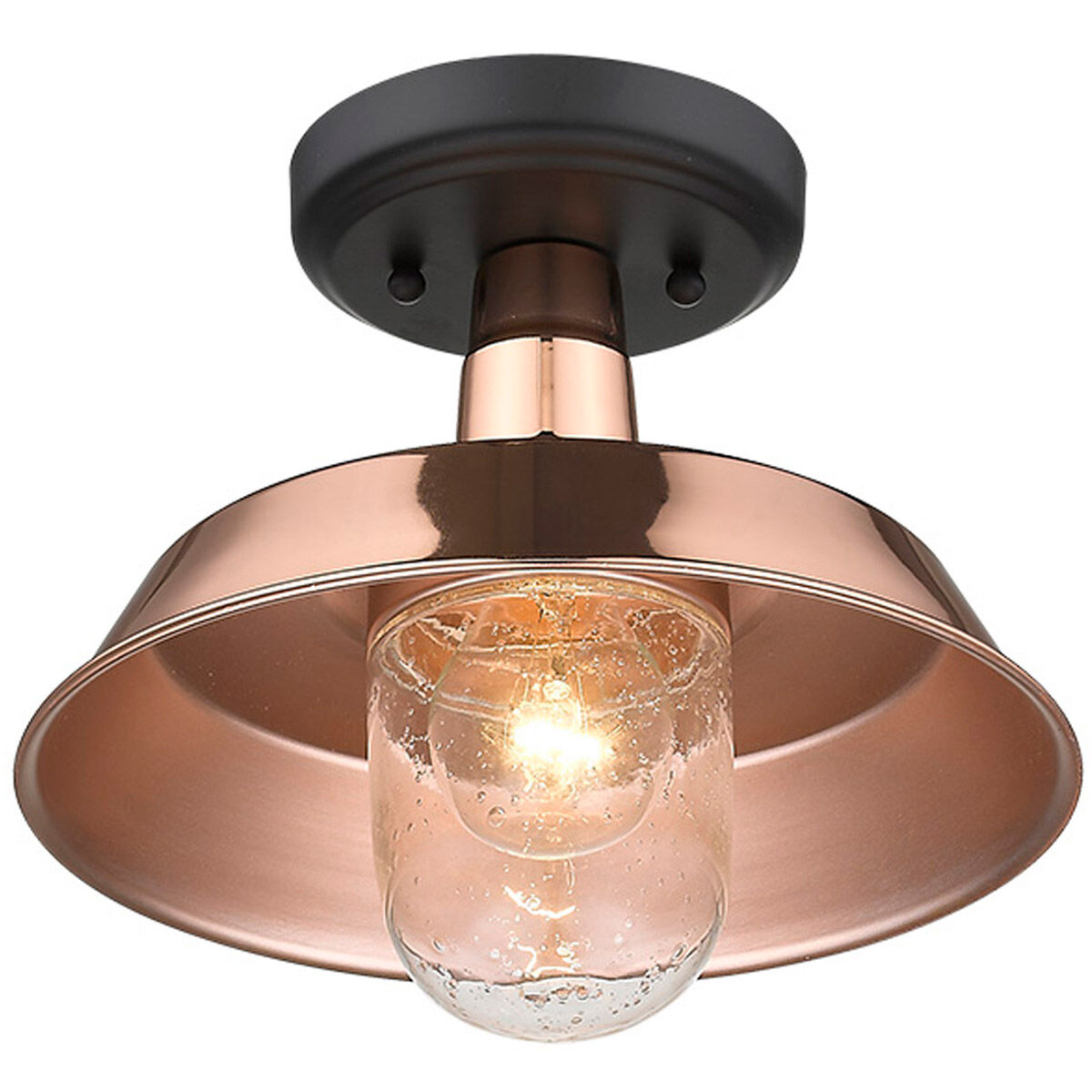Burry 1 Light 10 inch Copper Exterior Convertible Pendant