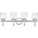 Kinsley 4 Light 28 inch Chrome Bath Vanity Wall Light