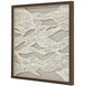 Abstract White/Brown Paper and Linen Wall Decor