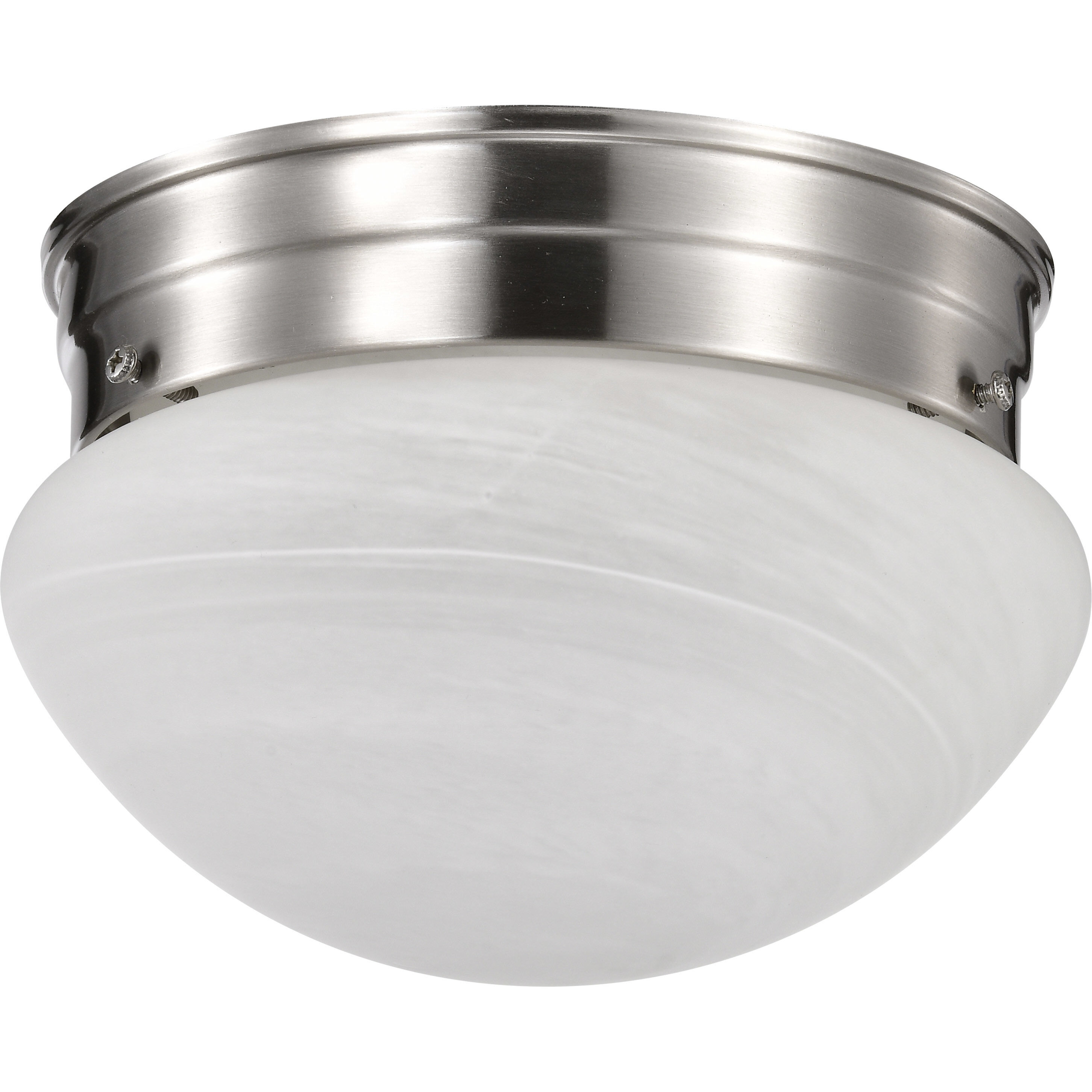 Brentwood 1 Light 8 inch Brushed Nickel Flush Mount Ceiling Light