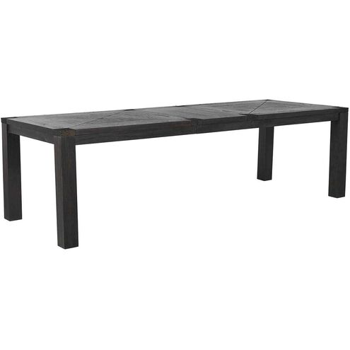 Beckett 83.75 X 39 inch Dark Grey Cerused / Hammered Dark Bronze Metal Dining Table