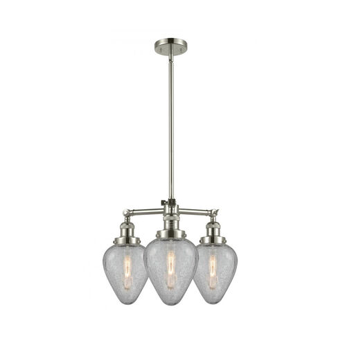 Franklin Restoration Geneseo 3 Light 26 inch Polished Nickel Chandelier Ceiling Light, Franklin Restoration
