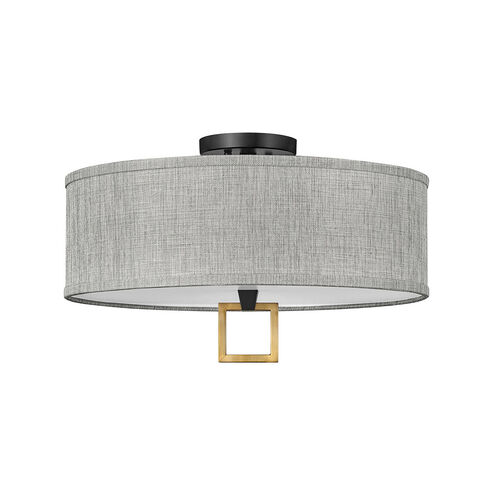 Galerie Link LED 18 inch Black Semi-Flush Mount Ceiling Light