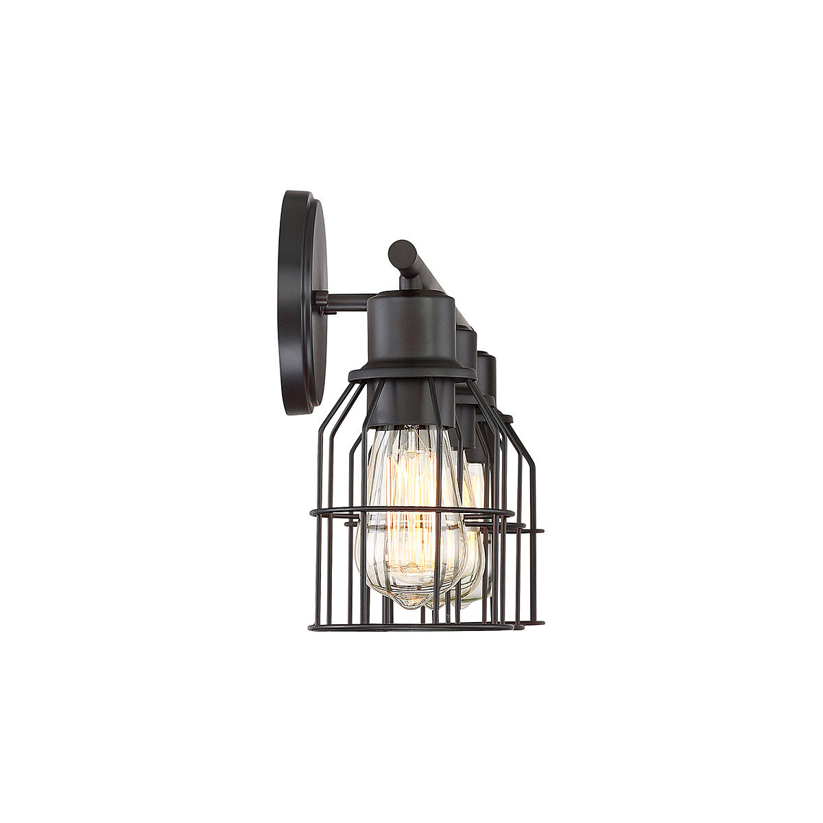 Industrial 3 Light 24 inch Oil Rubbed Bronze Bathroom Vanity Light Wall Light