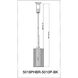 Nova 4 Light 122.25 inch Black Outdoor Post Mounted Fixture in Clear Glass