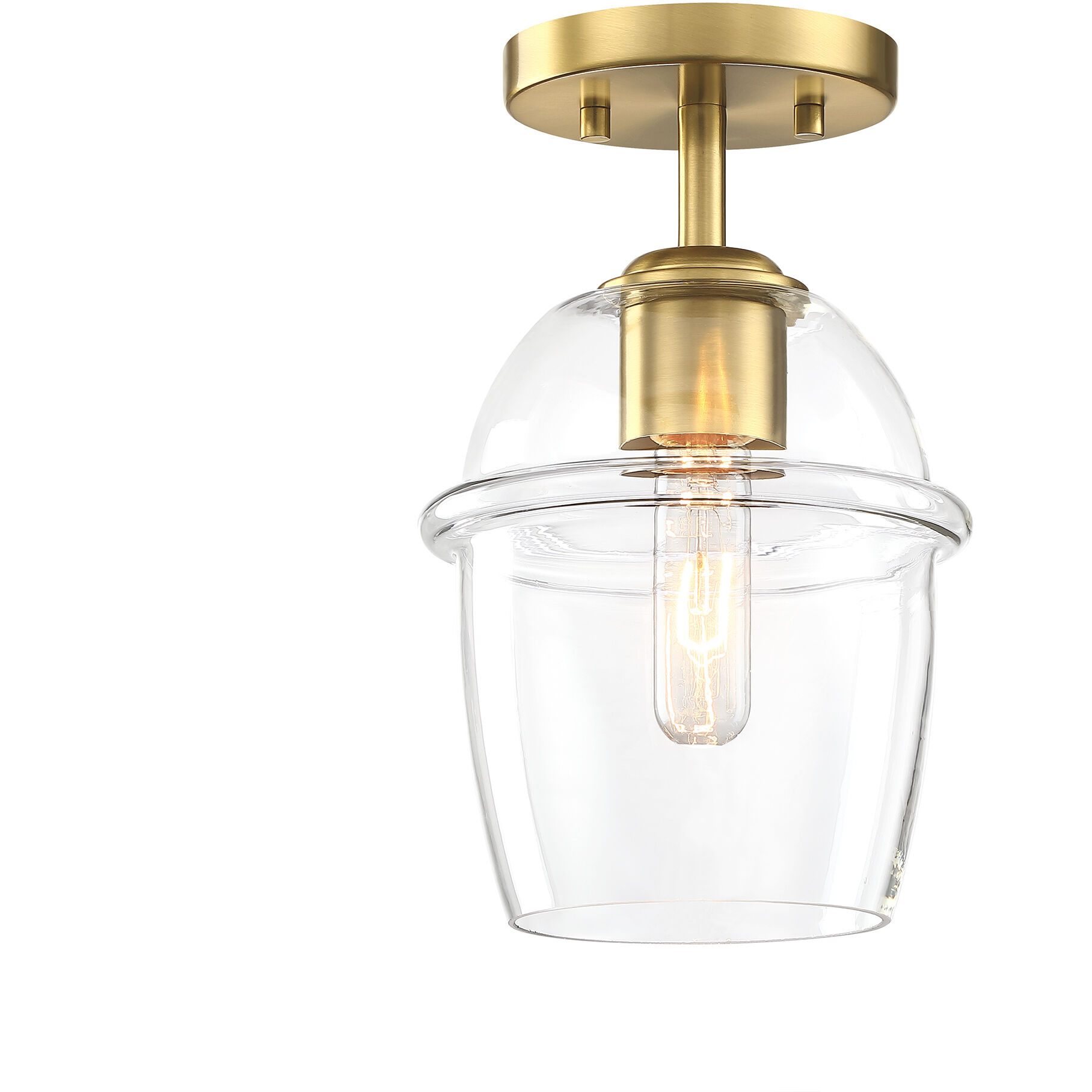 Summer Jazz 1 Light 7 inch Brushed Gold Semi Flush Mount Ceiling Light