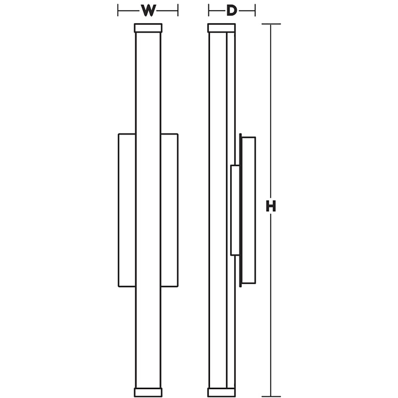 Path LED 36 inch Black Outdoor Sconce