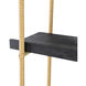 Four Tiers 44.1 X 18.1 X 9.8 inch Black Shelf