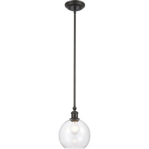 Ballston Concord 1 Light 8 inch Matte Black Mini Pendant Ceiling Light in Incandescent, Seedy Glass