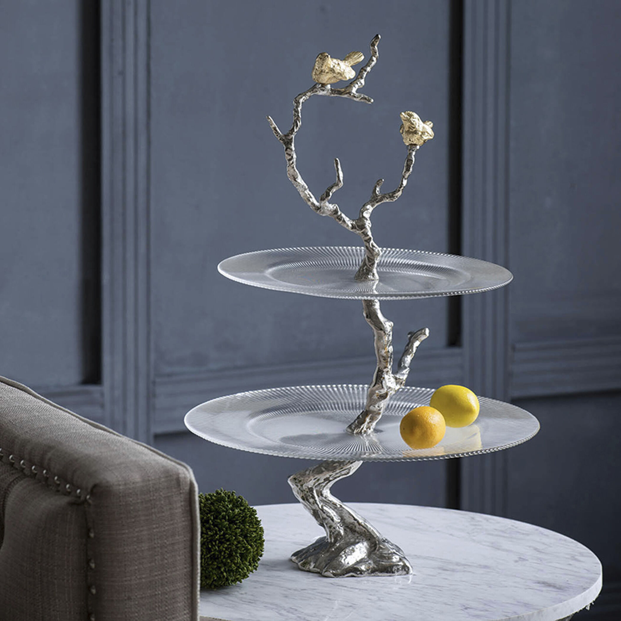 Atelier 15.5 X 15.5 inch Silver and Gold Plates