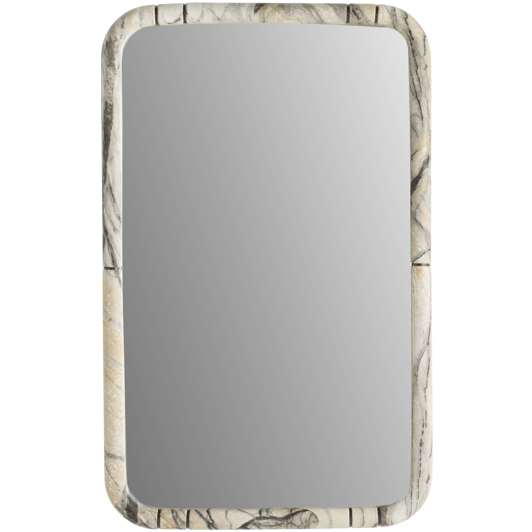 Trevino 39 X 24 inch Gray Flower and Bronze Mirror