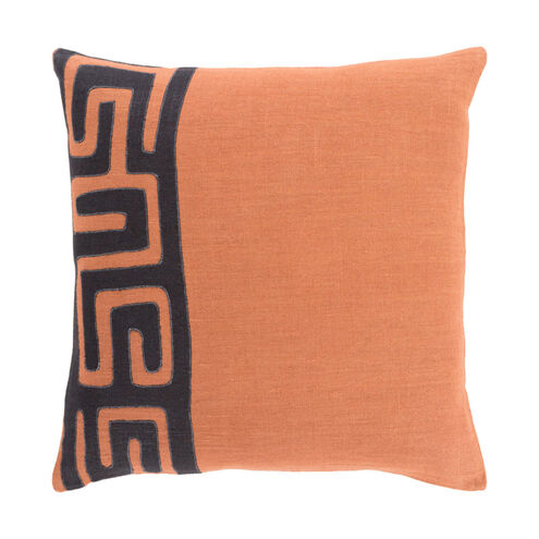 Nairobi 19 X 13 inch Burnt Orange and Black Lumbar Pillow