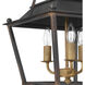 Christoff 3 Light 14 inch Antique Black Iron Semi-Flush Mount Ceiling Light