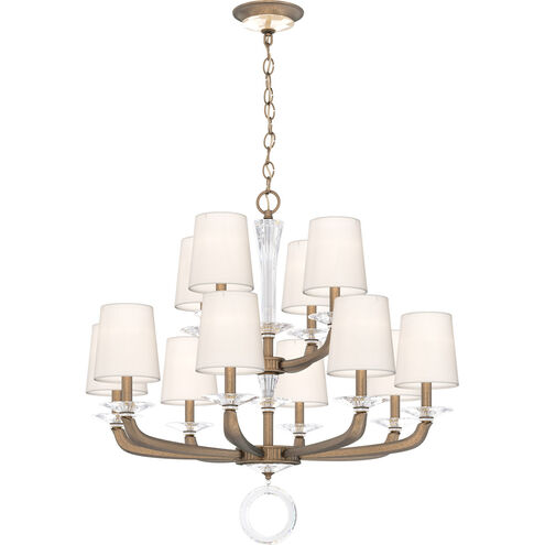 Emilea 12 Light 33.5 inch White Chandelier Ceiling Light in White Cast