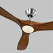 Maverick 60 inch Brushed Steel with Koa Blades Ceiling Fan