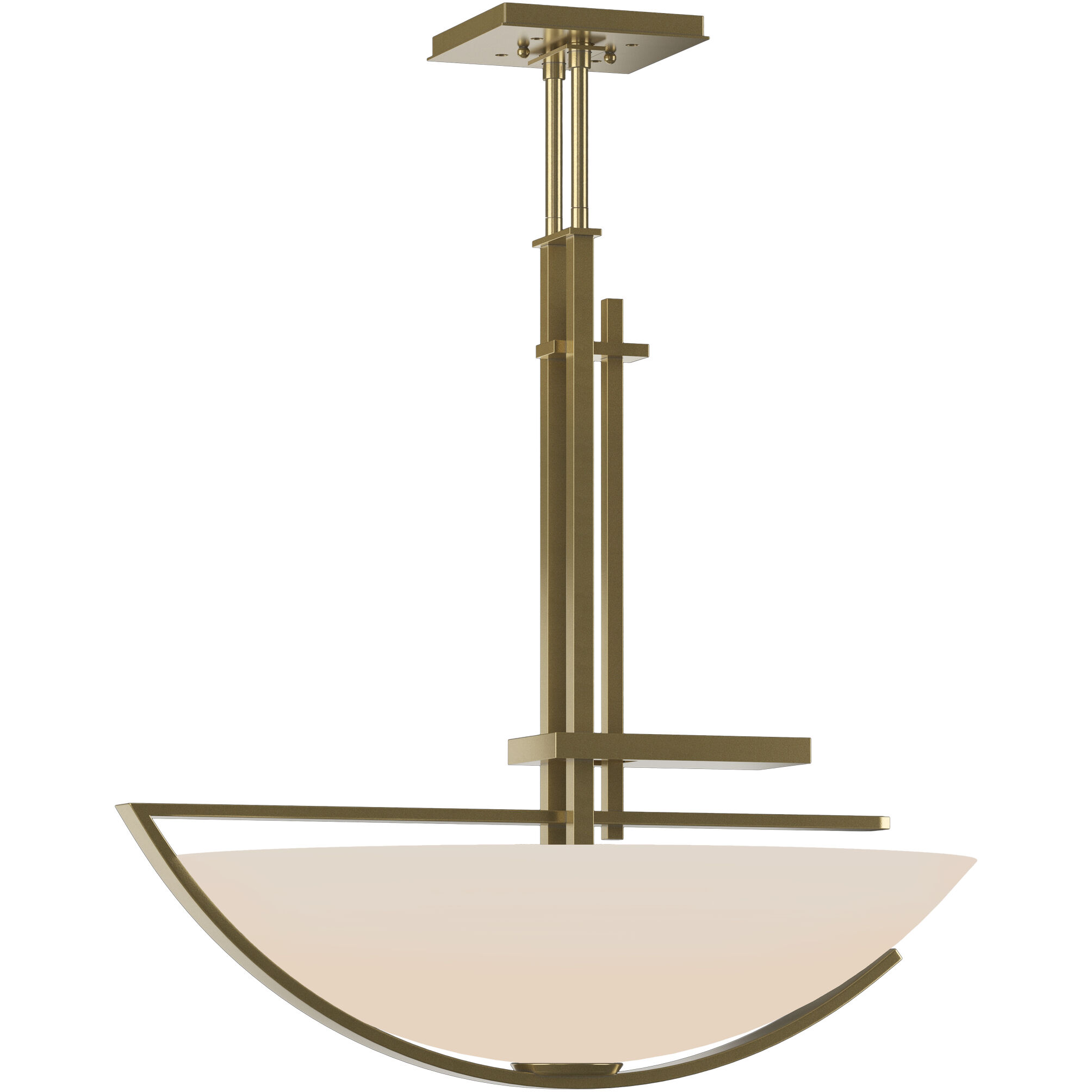 Ondrian 3 Light 26 inch Modern Brass Pendant Ceiling Light in Opal