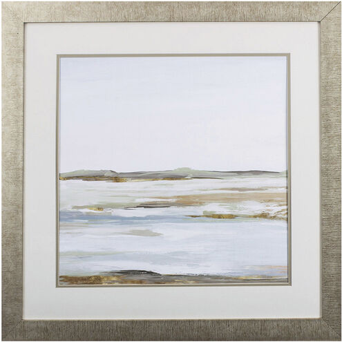 Vastness Turquoise and Blue Framed Art