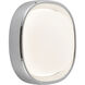 Pebble 8.25 inch Chrome Flush Mount Ceiling Light