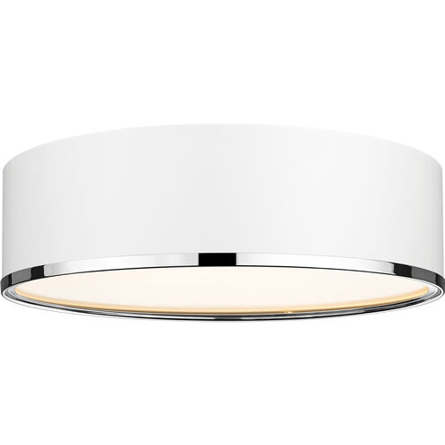 Arlo 4 Light 20.25 inch Matte White and Chrome Flush Mount Ceiling Light