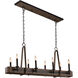 Duluth 8 Light 42 inch Satin Bronze Island Light Ceiling Light